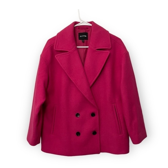 Express Wool Blend Jacket | Pink | Size M - Picture 2 of 9